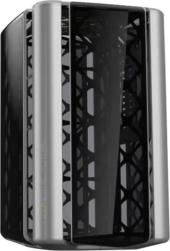 [GEO-M2-GG] Geometric Future M2 The ARK Glass Gray offers a high-airflow open-frame design with crystal coating, Type-C hub, 360 radiator support, and space for 350mm GPUs. GEO-M2-GG